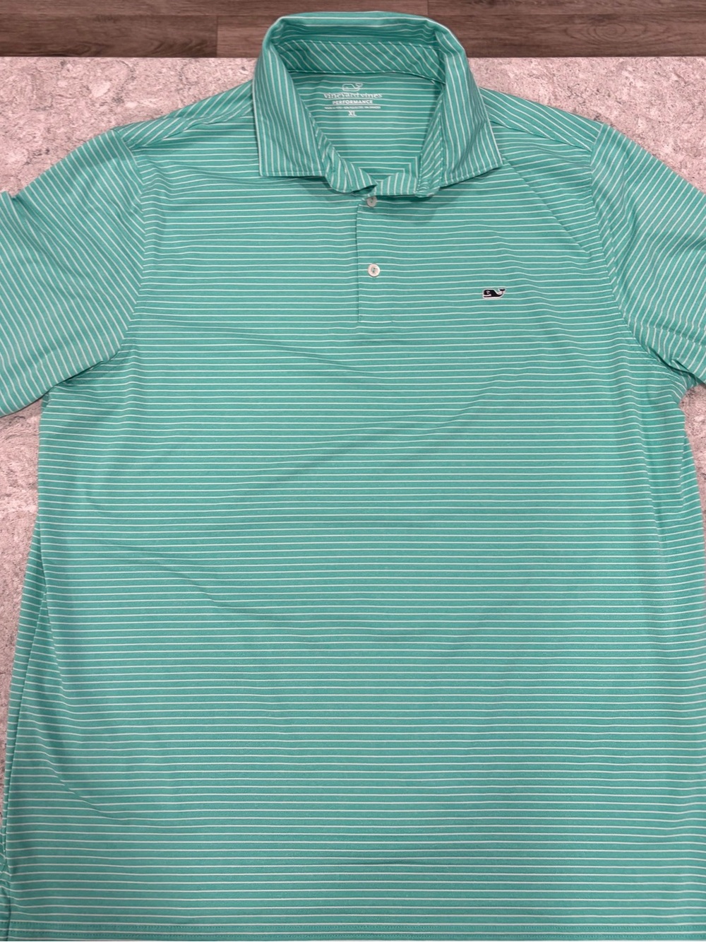 Vineyard Vines Men’s Seafoam Striped Performance Polo-XL